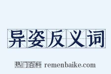 异姿反义词是什么意思的图片